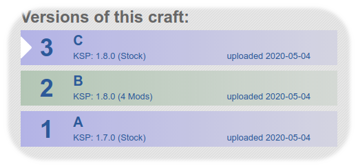 Craft version help version list